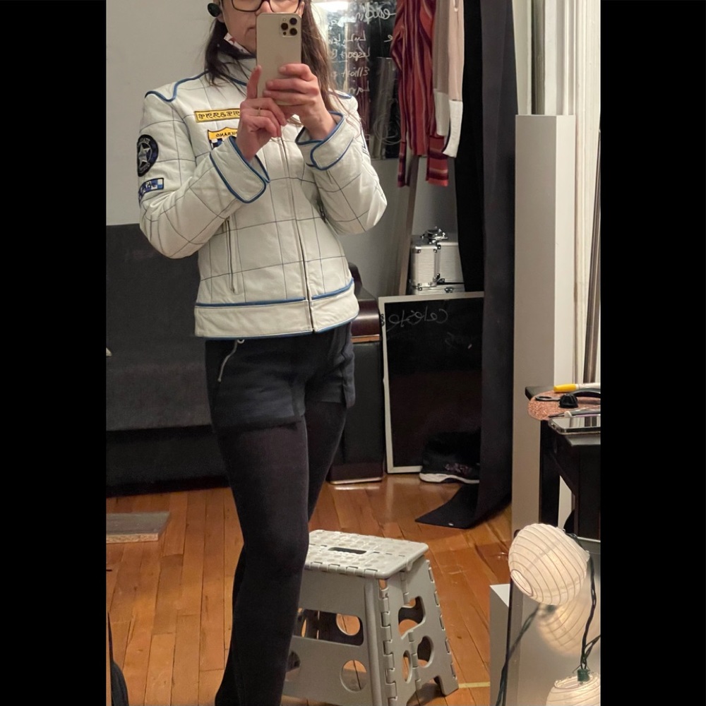 SheBang white racer genuine leather XS